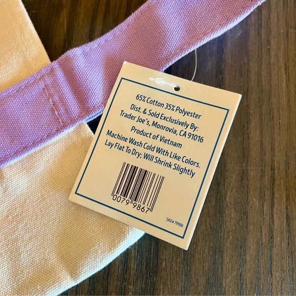 2026 Trader Joe’s Mini Tote - Purple White - Picture 9 of 9
